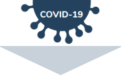 texte : COVID-19é Logo virus bleu