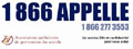 ligne prévention suicide 1 866 APPELLE (1 866 277-3553)